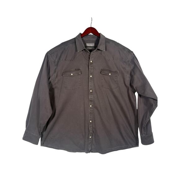 Poncho Outdoors Other - Poncho Outdoors Shirt Mens 3XL Black The Matamoros LS Pearl Snaps Denim Rodeo
